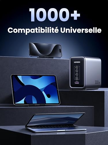 UGREEN Nexode 300W USB C Chargeur Station PD 3.1 140W Charge Rapide Prise Secteur Bureau GaN Tech Compatible avec MacBook Pro Air Neo M5 M4 M3 M2 M1 iPad iPhone 17 16 15 14 13 12 Galaxy S26 S25 S24 - 7