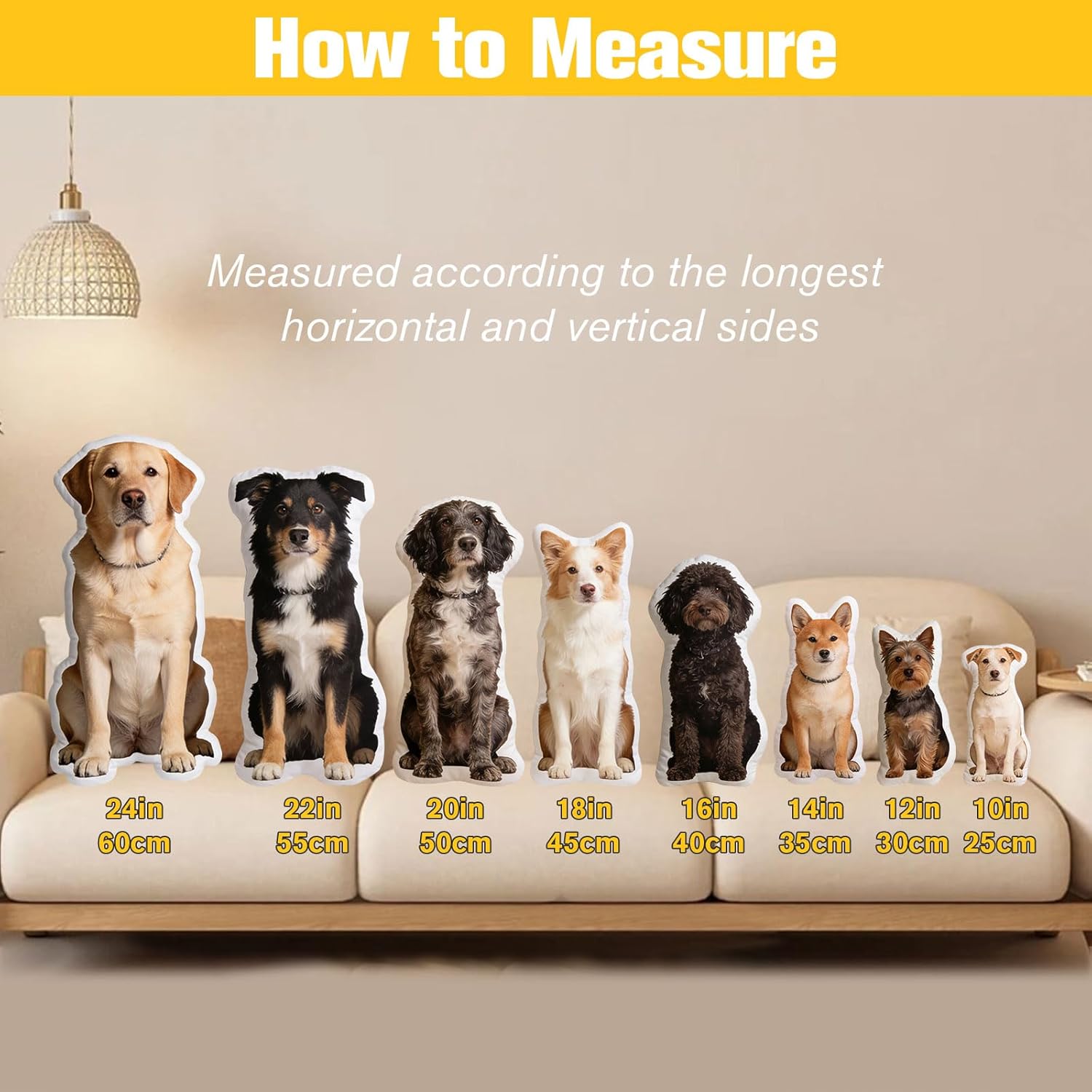 Custom Pet Pillow with Photo - Personalized Dog Cat Face Shaped Pillow, Customized Dog Remembrance Gifts, Dog Mom Gifts & Dog Birthday Decorations for Pet Lovers