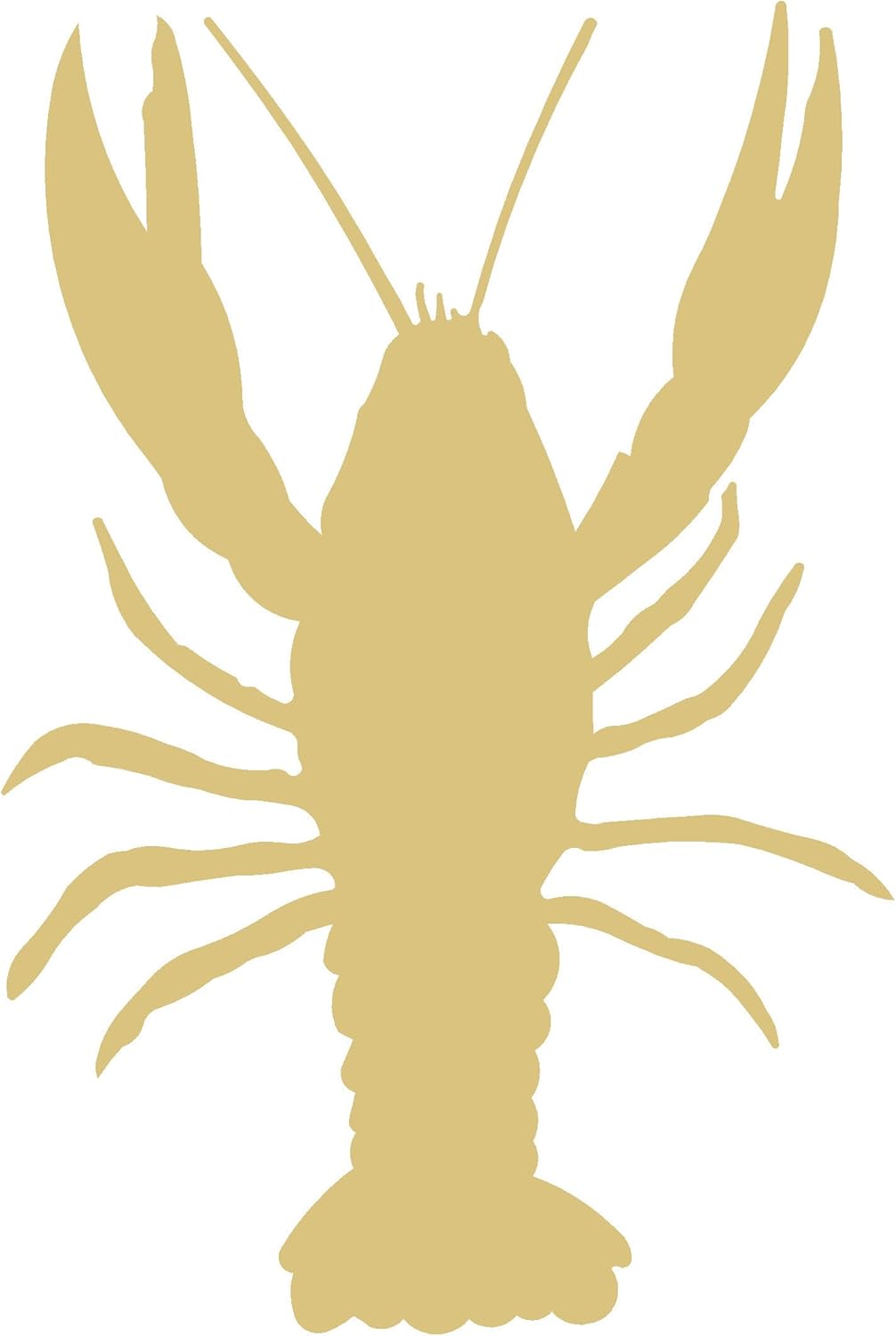 Lobster Cutout Unfinished Wood Ocean Nautical Decor Beach House Door Hanger MDF Shape Canvas Style 1 (24")