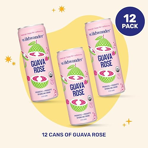 Miniatura 4 de Wildwonder Bebida probiótica espumosa de jugo con inmunidad intestinal y apoyo a la digestión, con 0.18 oz de fibra y probióticos vivos, sin