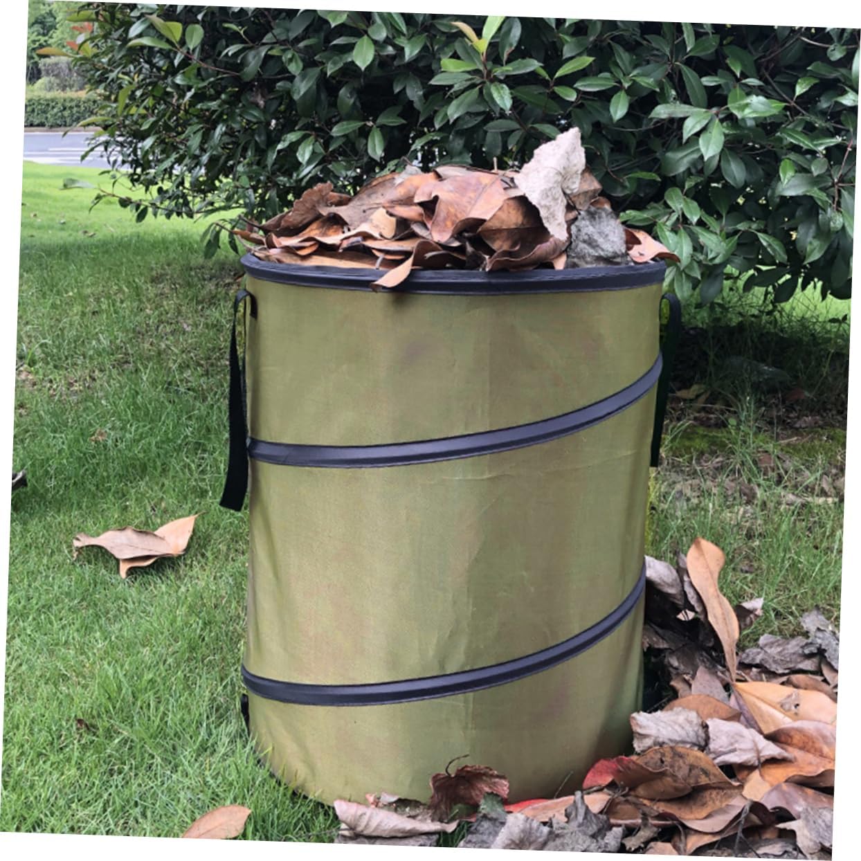 Trash Can for Garden Leaf Collection Oxford Cloth Camping Trash Bags Outdoor Storage Bag