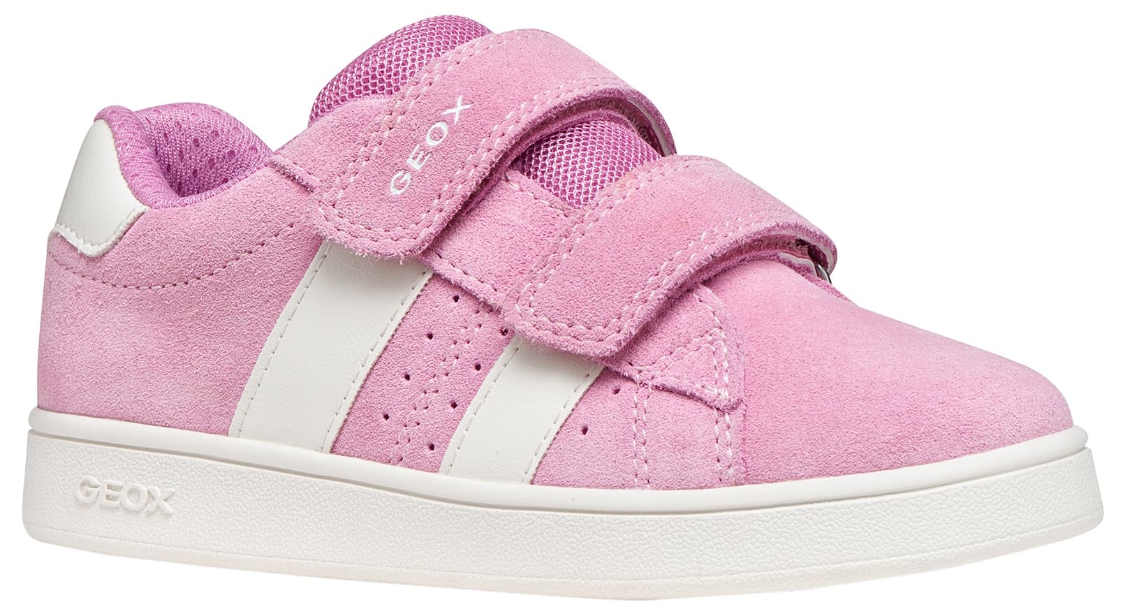 Geox J Eclyper Girl A Sneaker, Dk Pink White, 10 UK Child