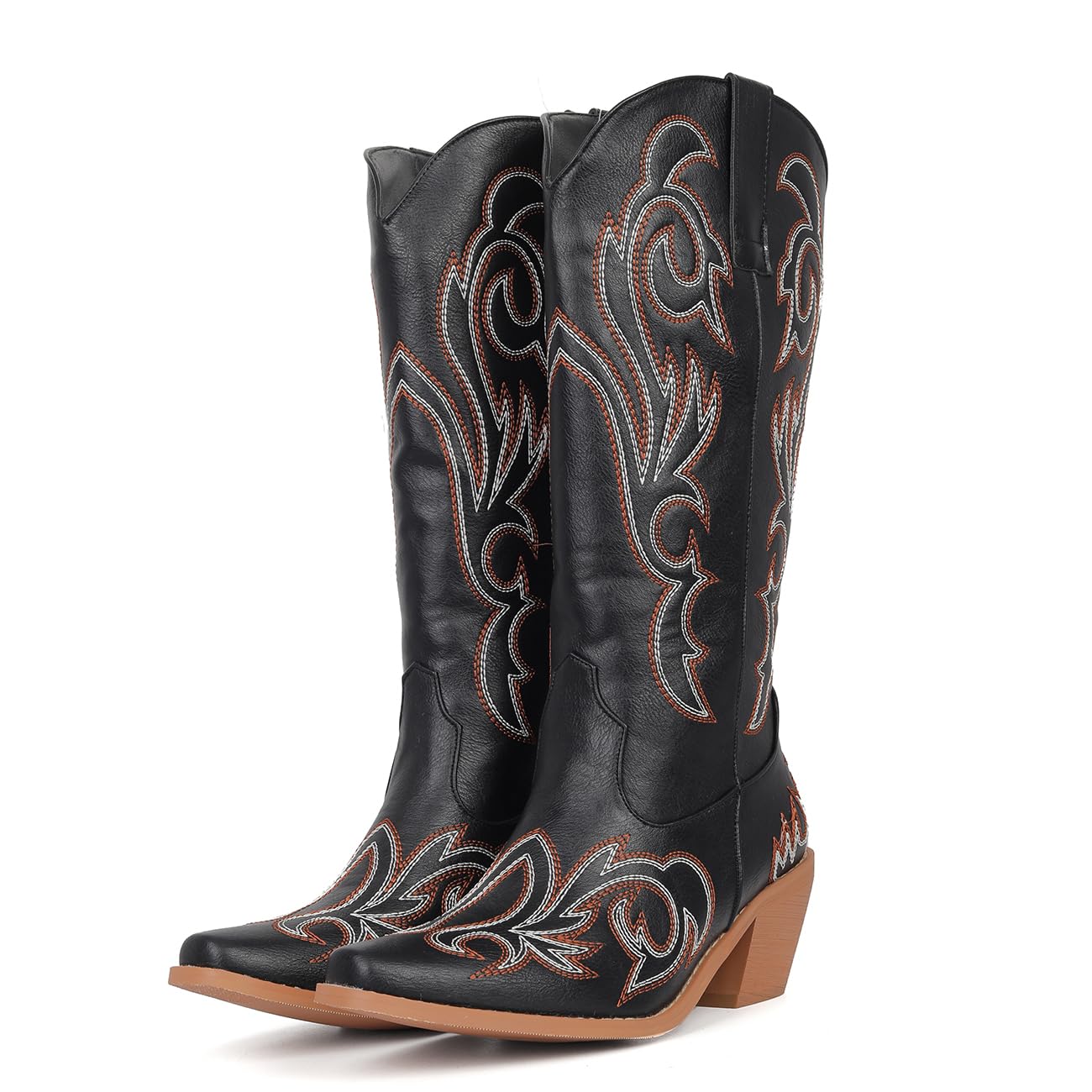 MRKEWUNEY Women's Ankle Boots - Elegant Block Heel Boots, Heel Height 8cm, Available In Multiple Sizes - View #12