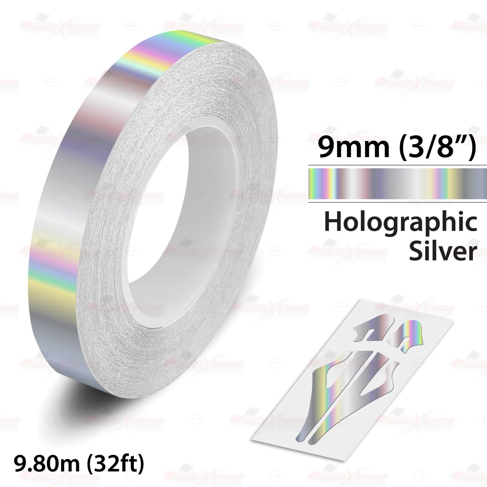 HOLOGRAPHIC SILVER, 3/8