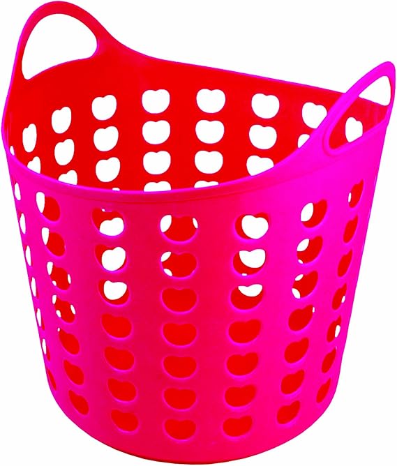 Elliott Funky Cleaning Plastic Laundry Basket, Pink Amazon.co.uk