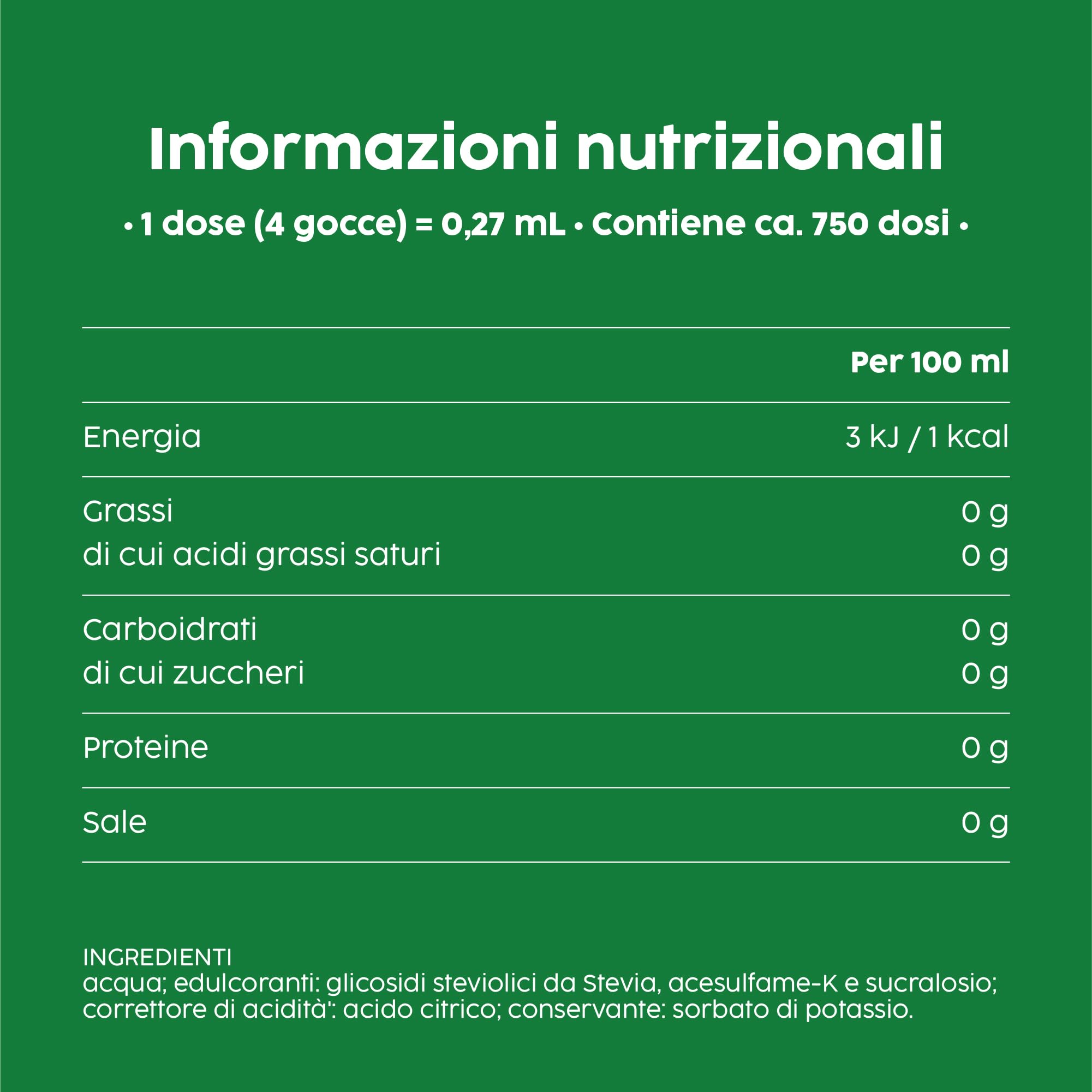 Misura® Stevia Dolcificante Liquido Zero Calorie, Perfetto per Caffè e Dolci, Senza Glutine, Senza Aspartame, Vegano, Confezione Apri e Chiudi, Multipack 5x205ml