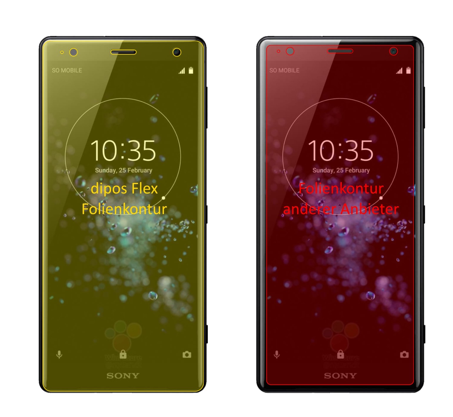 Dipos 3X Pellicola Protettiva Flessibile Per Sony Xperia XZ1 Compact - Copertura Totale Curva, Antiurto, Made In Germany