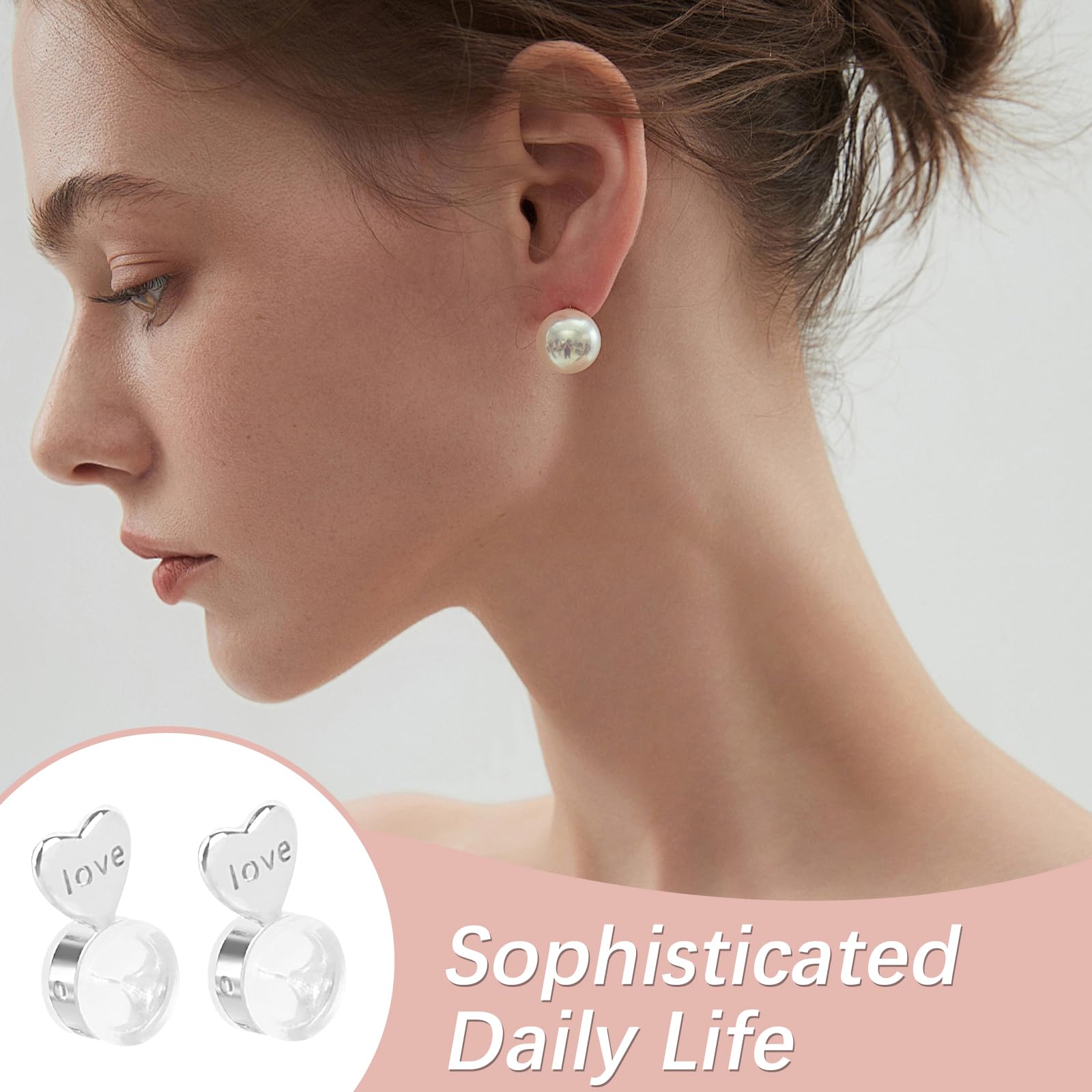 Lot De 8 Lève-boucles D'oreille En Cuivre - Support Arrière Pour Boucles - Or Et Or Blanc - 8