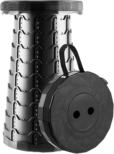 Taburete Plegable Mejorado Engrozado, Taburete Portátil Plegable Retráctil para Pesca, Excursiones de Senderismo, Barbacoas, Fiestas, Actividades al