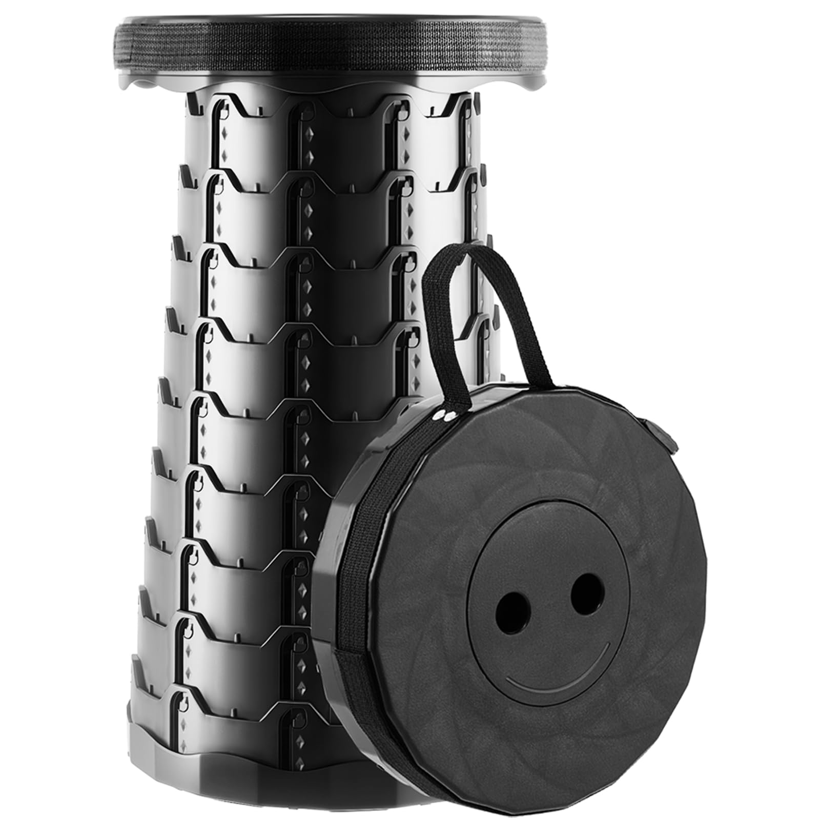 Upgraded Foldable Stool Thickened, Portable Collapsible Stool Retractable Stool for Fishing, Hiking Tours, BBQ, Parties, Outdoor Activities