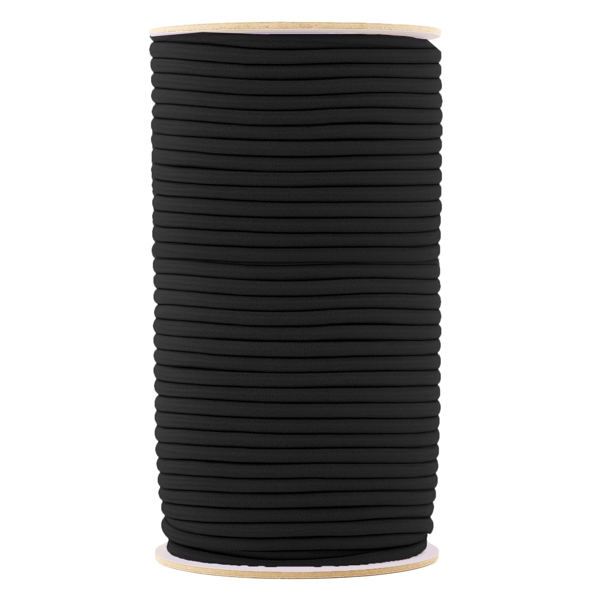 Mandala Crafts 2mm Black Elastic Cord for Jewelry Making โ 76 Yds Stretchy Cord Round Elastic Strings for Sewing