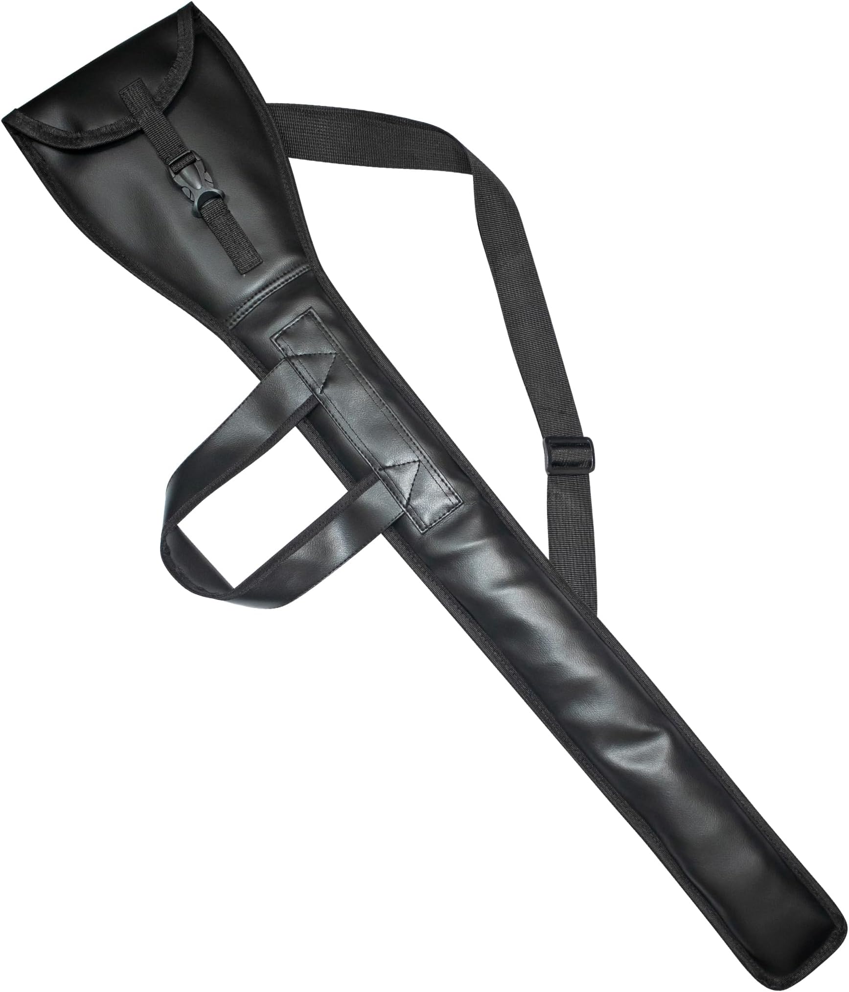 Premium Knights Templar Sword Case - 99cm Black Leather with Hand Carry & Shoulder Strap, Large Masonic Sword Holder Bag