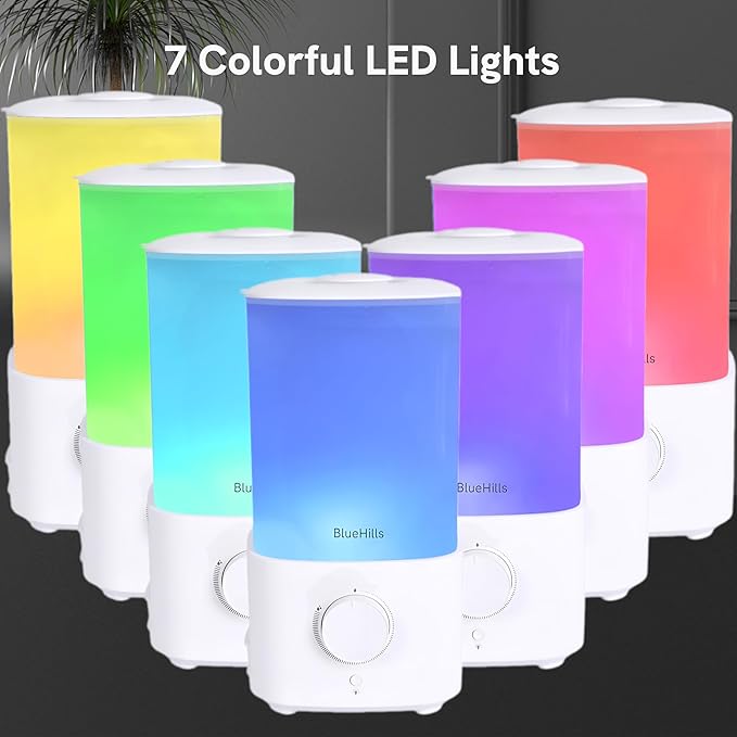 Difusor de Aromas BlueHills 2300 ML Blanco con Luces LED miniatura 6