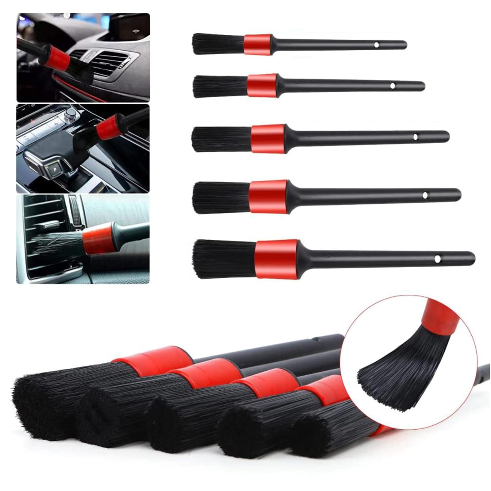 20Pcs Auto Detailing Spazzole di Pulizia Set di Spazzole Pulizia Pneumatici Interni Esterni Pelle Pulizia Auto