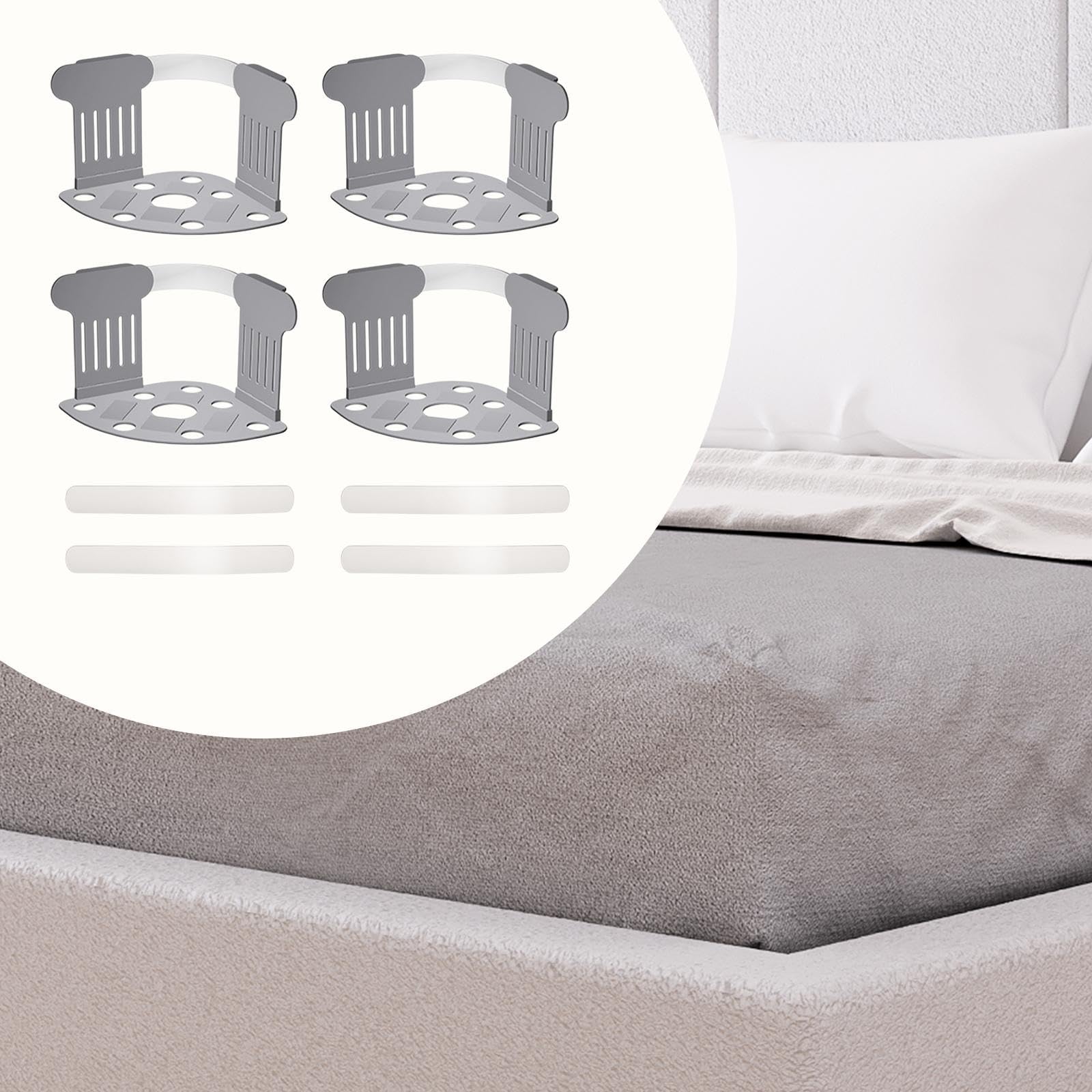 4Pcs Bed Sheet Holders Tight No More Loose Sheets Bed Sheet Corner Fasteners Gray-picture-26