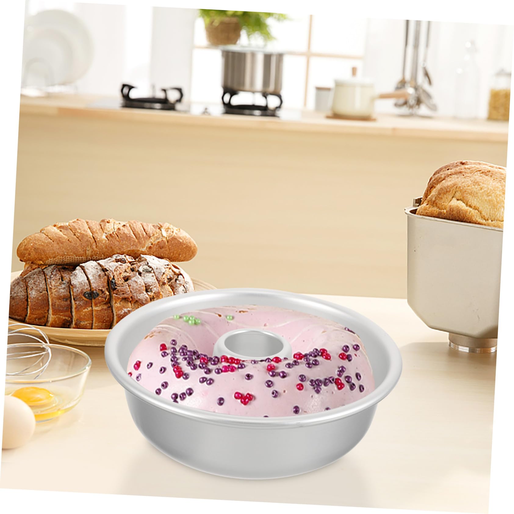TOYANDONA Moule à Pâtisserie en Alliage D'aluminium pour Donuts Creux, Résistant Four, Facile à Nettoyer, pour Boulangeries et Pâtisseries Professionnelles