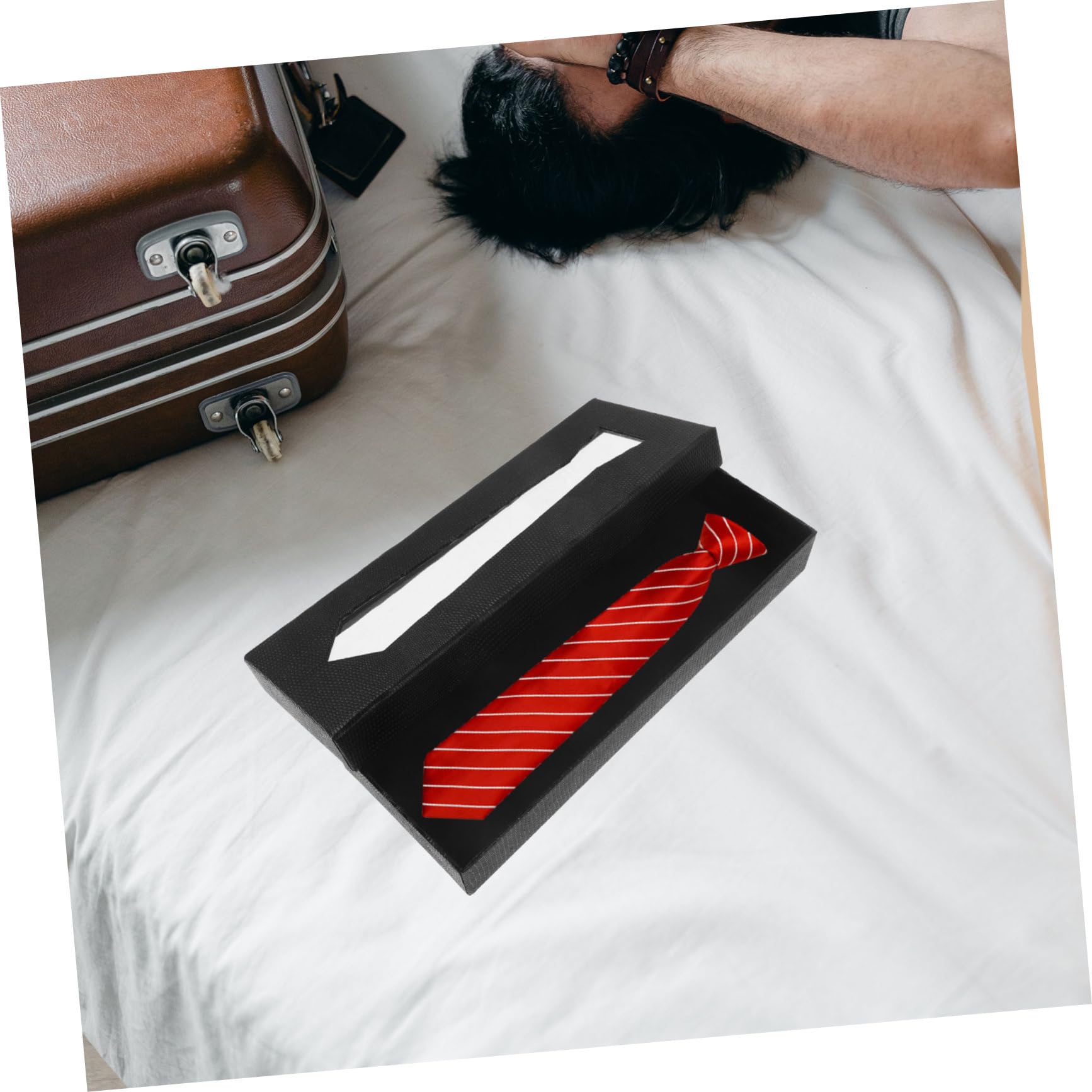 3stücke Herren Krawattenbox Mit Schlangenleder- Elegante Aufbewahrung Für Krawatten Und Taschentücher Für Reisen Und Multifunktionale Organizer-lösung Für Stilbewusste