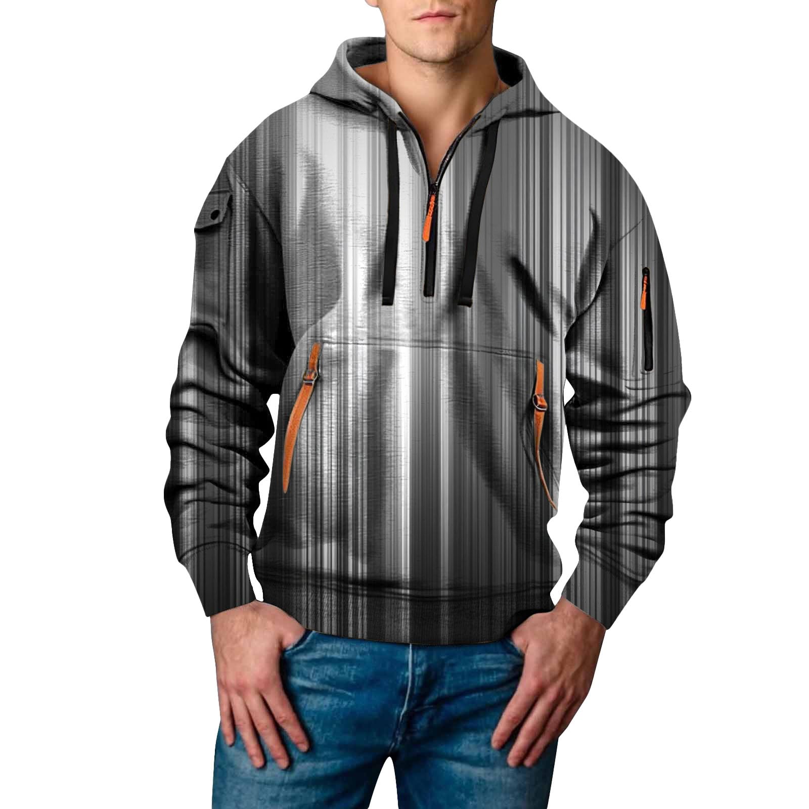 Sudadera con capucha hombre y estampado 3D diseño versátil de invierno 5