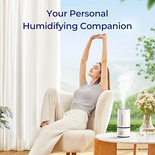Miniatura 2 de raydrop Cool Mist Humidifiers for Babies 170 L Quiet and Small Ultrasonic Humidifier for Bedroom Nightstand Space Saving Auto Shut Off - 045 Gallon