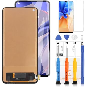LCD Screen for Xiaomi 11 Lite NE 5G/Mi 11 Lite 4G et 5G LCD Display Touch Screen Digitizer Assembly 2109119DG M2101K9AG M2101K9G Replacement Glass with Tools 6.55 Inch Black