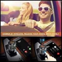 Vorstik Bluetooth FM Transzmitter QC3.0 Gyorstöltővel, 2 USB Porttal, Kihangosító Funkcióval és LED Kijelzővel Autóba 2