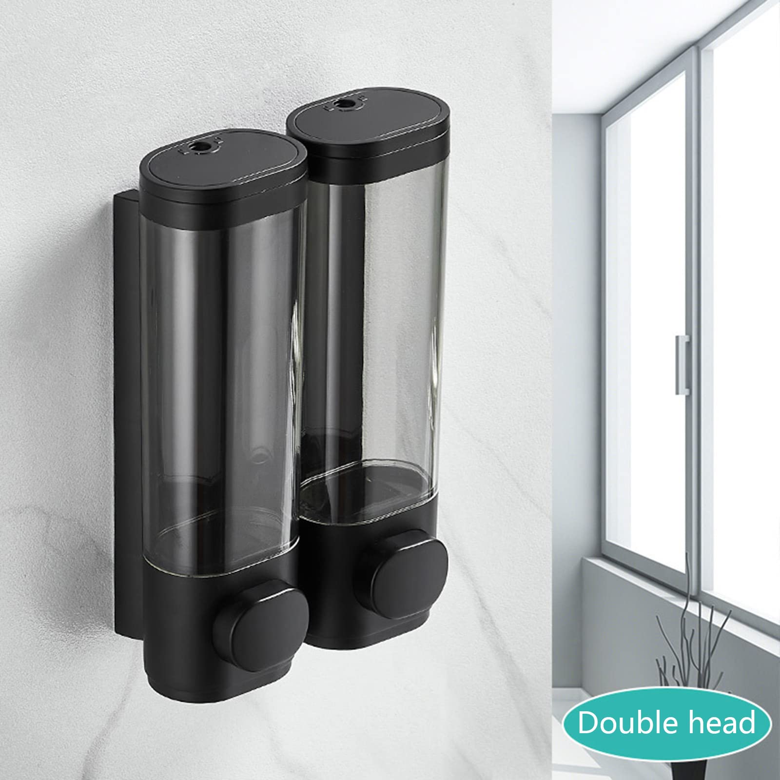 Dispensador de jabón Manual de 300 ml Dispensador de jabón de Prensa Manual montado en la Pared para Platos Loción líquida Gel de Ducha Cámara de champú de líquido para baño