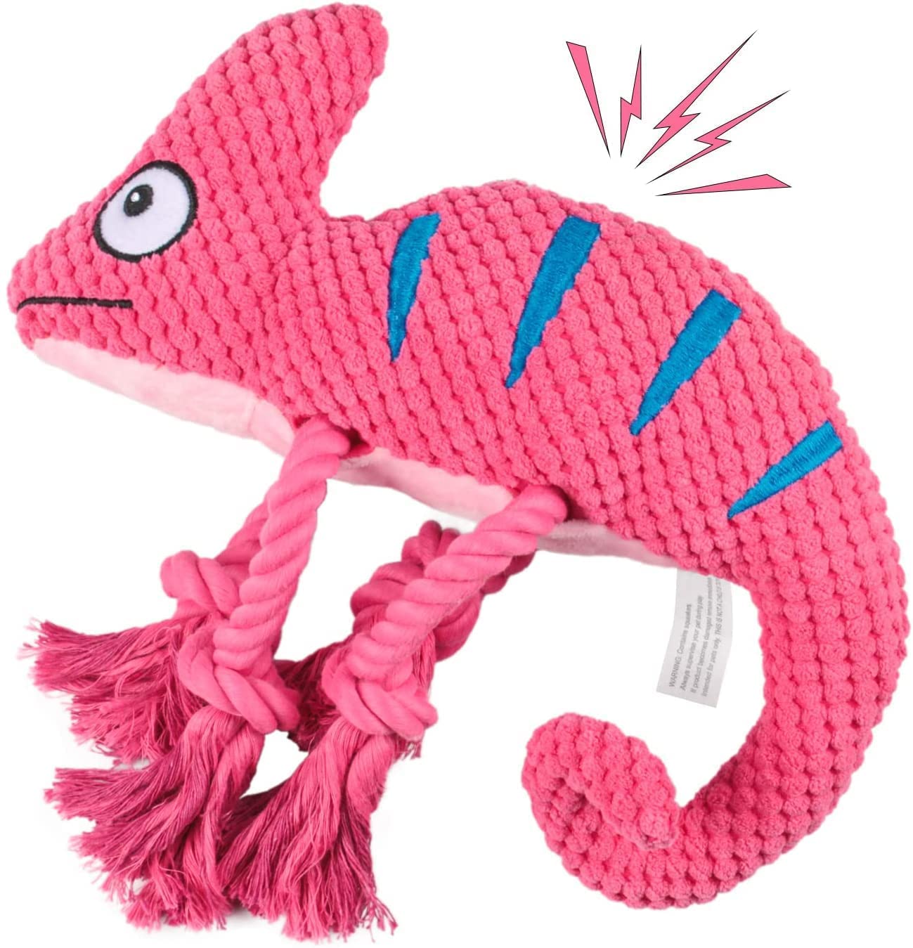 KUTKUT 2022 Newewst Plush Dog Squeaky Toys, Durable Rope Dog Chew Toys for Puppy Small Medium Breed Teeth Cleaning, Interactive Stuffed Animals Toys- Cute Chameleon (B0B46LMTT7) Amazon Price History, Amazon Price Tracker