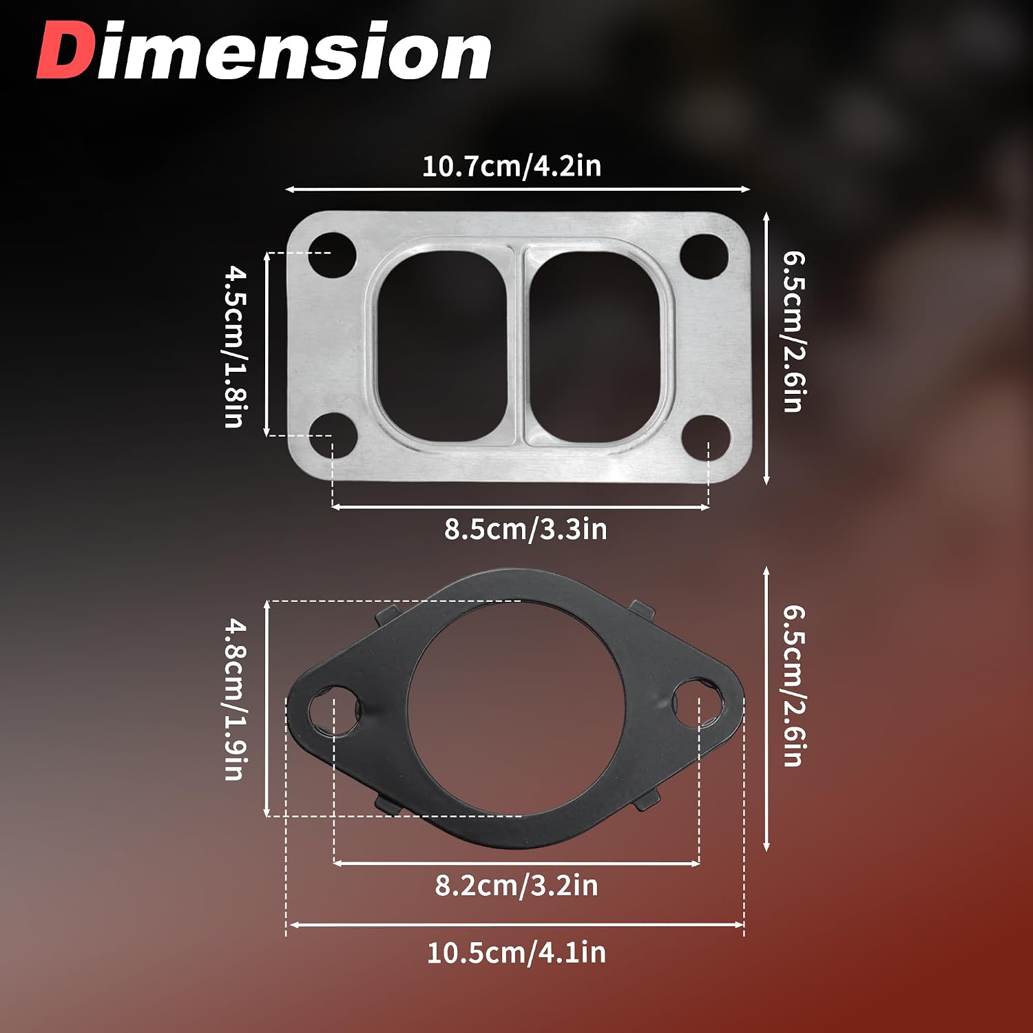 Exhaust Manifold Gaskets Kit with Studs Nuts for Dodge for Cummins 5.9L 6.7L 24V 1998-2019 Replace 1045986 1045985 1045987