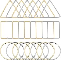 Vista 11 de 70 Uds., aretes de aro con cuentas, aretes redondos redondos, bisel abierto, marco colgante para fabricación de joyas