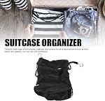 Organisateur de Valise, Sac de Rangement de Voyage Suspendu Portable, Cube de Rangement pour Valise, Organisateur de Bagages Pliable, Organisateur de Valise à Emporter (Noir)