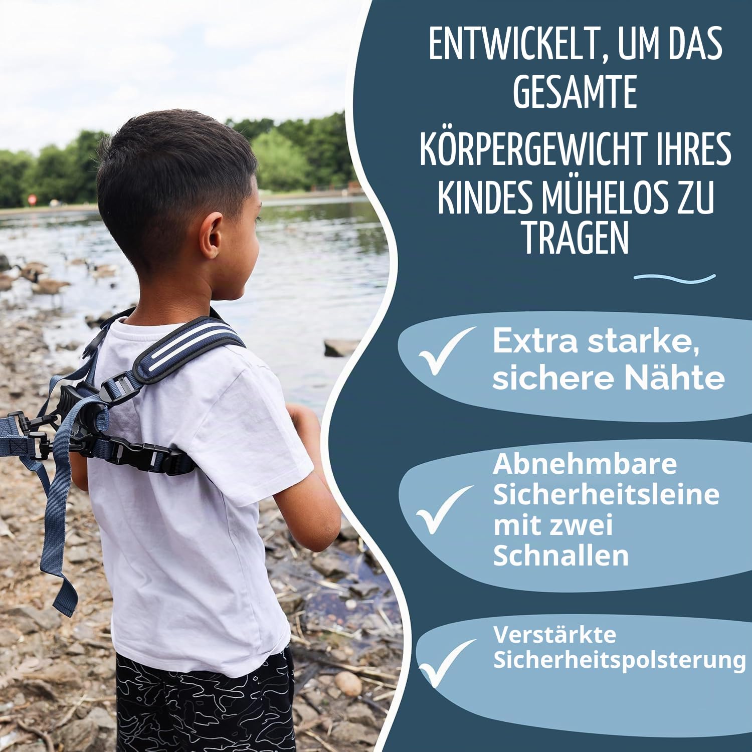 Hobbledehoo Active Kindergeschirr, sorgt für Sicherheit im Alltag und unterstützt das Sensibilisieren von Autismus, für Kleinkinder und Kinder im Alter von 2–7 Jahren