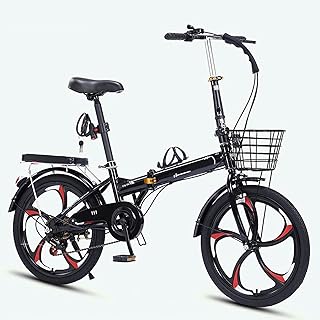 ITOSUI Folding Bike for Adult, Folding Bicycle with Carbon Steel,7 Speed Lightweight Foldable Bike with Front Storage Rack V Brakes, Adult Bike Foldable Bicycle