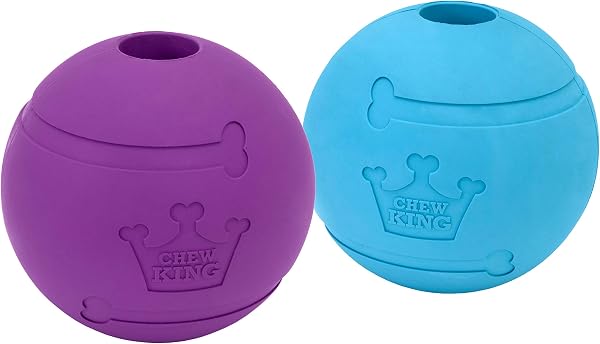 Chew King Fetch Balls Extremely Durable Natural Rubber Toy 4 inch