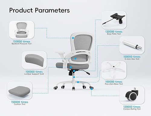 Miniatura 7 de TRALT Silla de oficina ergonómica, cómoda silla de escritorio con soporte trasero, sillas de escritorio de oficina en casa, silla de computadora,