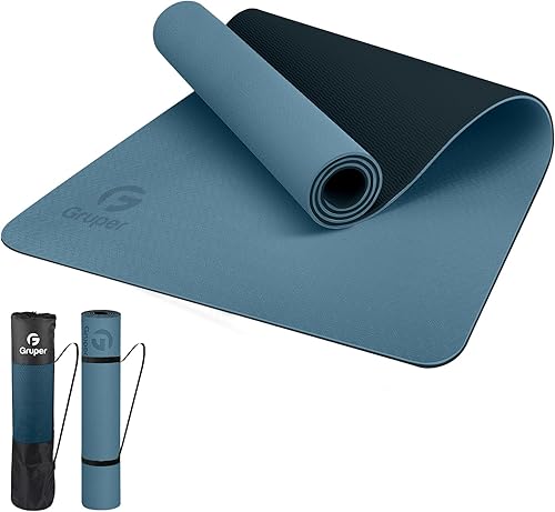 Tapete de yoga antideslizante, ecológico, con correa de transporte, tapete de yoga profesional para mujeres, esterillas de entrenamiento para el