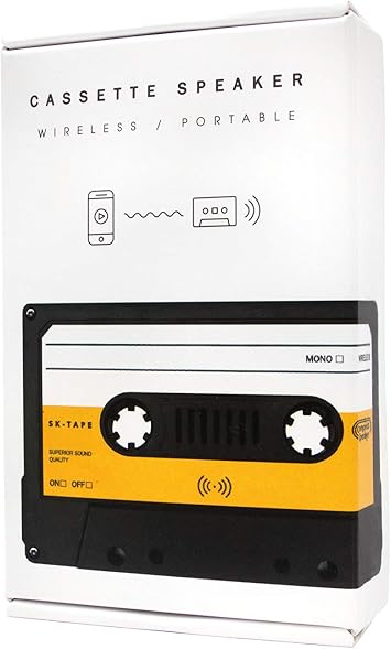 Suck UK Cassette Speaker | Retro Bluetooth Speaker | Tech Gadgets | Cassette Tape Novelty | Retro Speakers | Wireless Bluetooth Speakers | Home Accessories | Portable Player | Phone Accessories