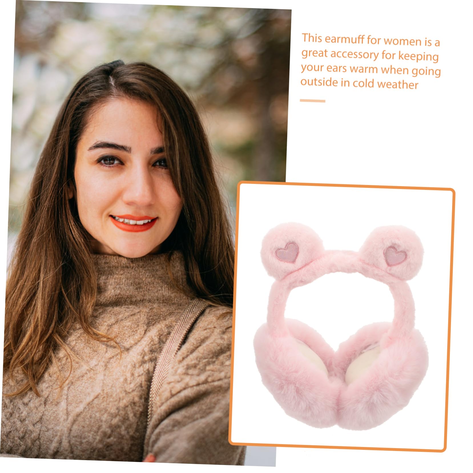 5piezas Orejeras De Mujer Plegables De Peluche Calentadoras De Oídos Diseño De Para Invierno Protección Térmica y Actividades