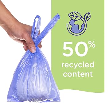 Ubbi Disposable Nappy Sacks, Lavender Scented, Easy-To-Tie Tabs, Baby Diaper Disposal or Pet Waste Bags, Value Pack, 400 Count | Easy-To-Tie Tabs, Made from 50% Recycled Material, Disposable On-The-Go Bags, Diaper Bag and Travel Essential