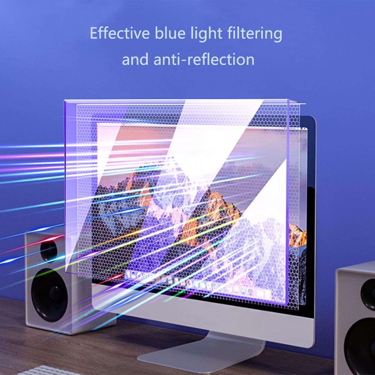 Anti-Blaulicht Displayschutzfolie für 16:9/16:10 Breitbild-Monitore 18-32 Zoll, Strahlenschutzfolie für Computer Displays