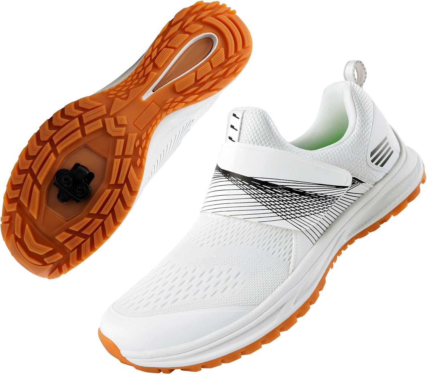 Men's Cycling Shoes Compatible with 2-Bolt SPD Cleats, Comfortable Walkable Road Bike Shoes for Indoor & Outdoor Cycling