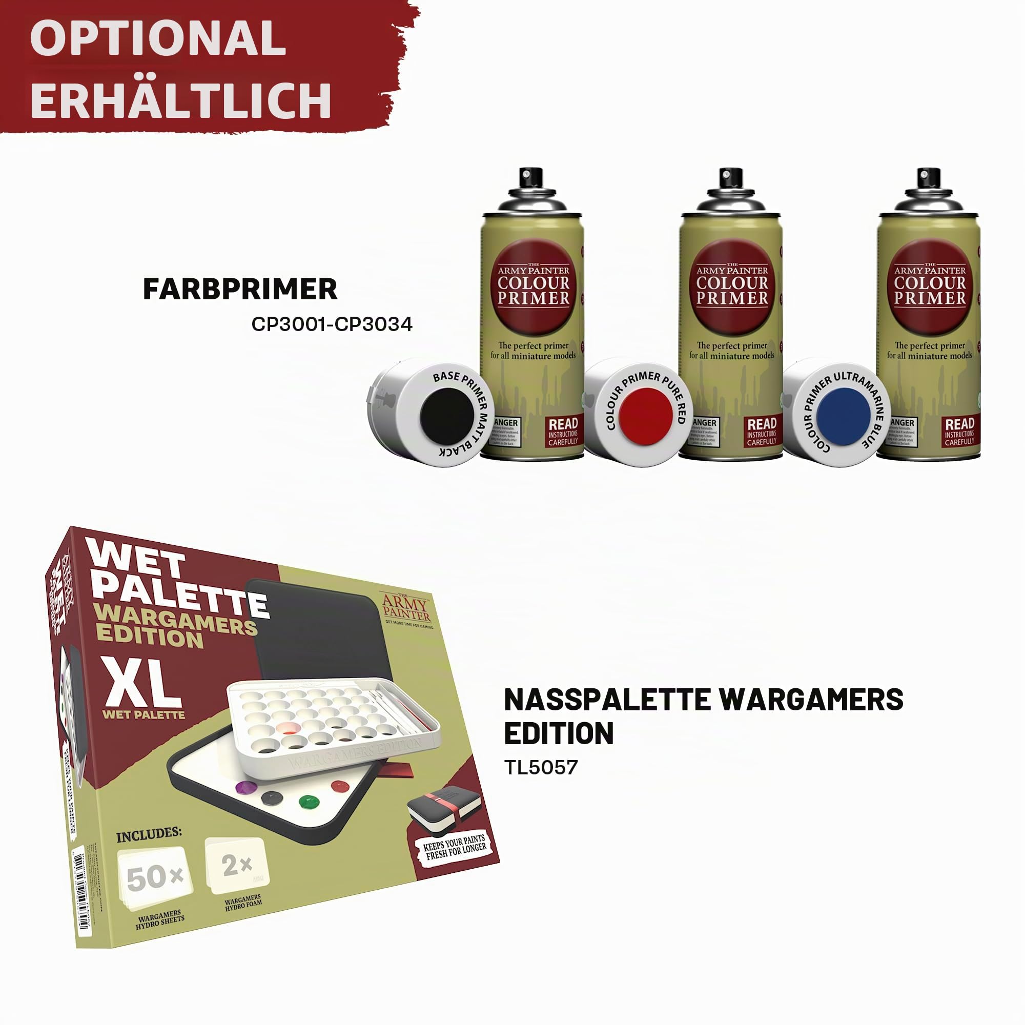 The Army Painter, Warpaints Flexible Triad PLUS+: Olive Greens, 7 x 18 ml Acrylfarben – Hobbyfarbe in Miniaturqualität für Dungeons and Dragons (DnD) & Warhammer Miniaturen