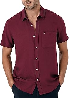 شي ان قميص رجالي بجيب مرقع مطرز بحروف M1821817