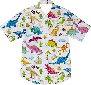 Little /& Big Boys Button Down Shirts Hawaiian Aloha Short Sleeve Party Camp Holiday Casual Novelty Dress Shirt Size 2-14T