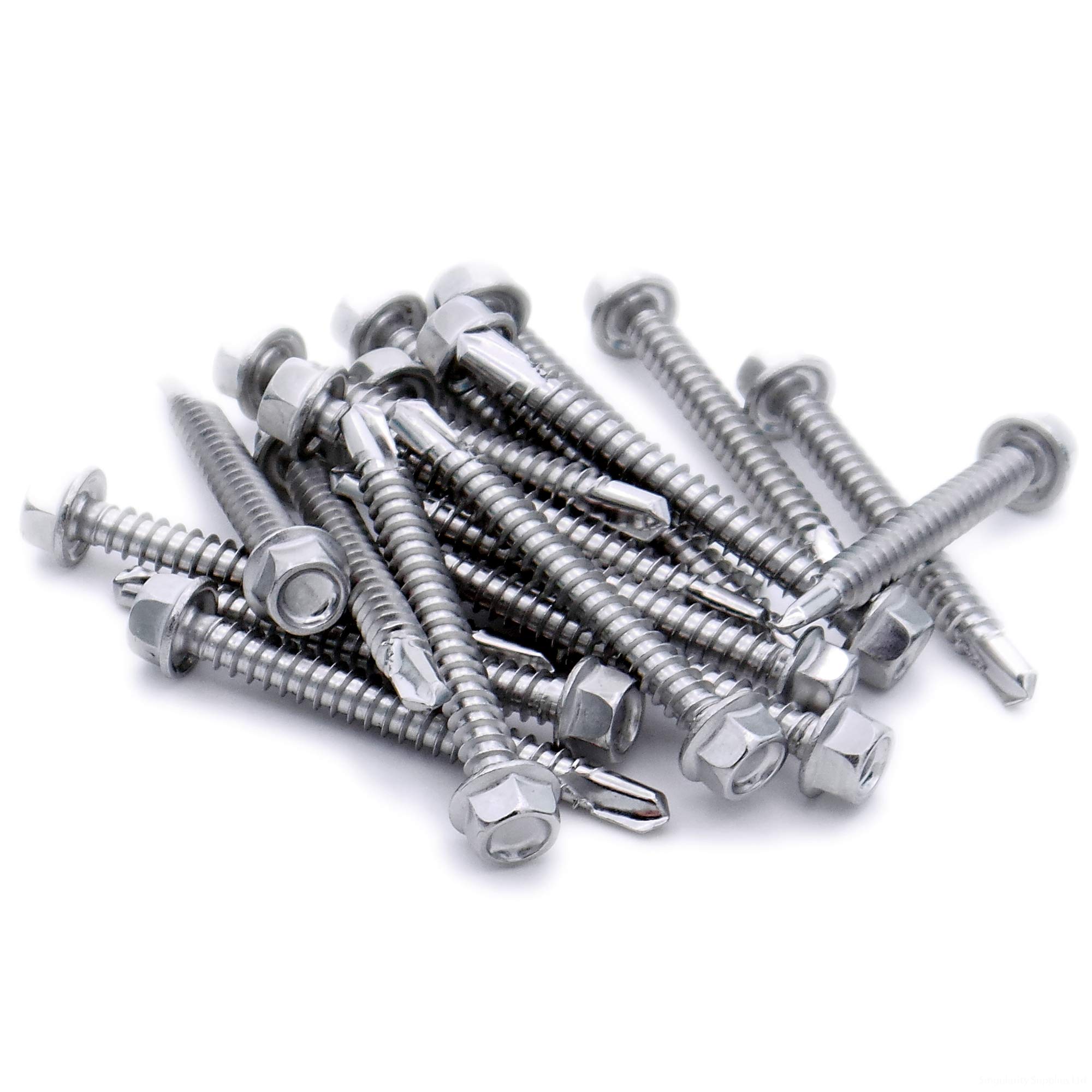 Singularity Supplies No.14 X 0.6 (6.3Mm X 16Mm) Hex Self-Drilling Screw (Flanged) - Stainless Steel (A2) (Pack Of 10)