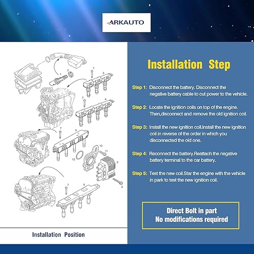 Miniatura 6 de Bobina de encendido de alto rendimiento, paquete de 4 compatibles con Mini R55 R56 R57 R58 R59 R60 R61 para BMW Serie 1 F20 F30 F35 para Citroen