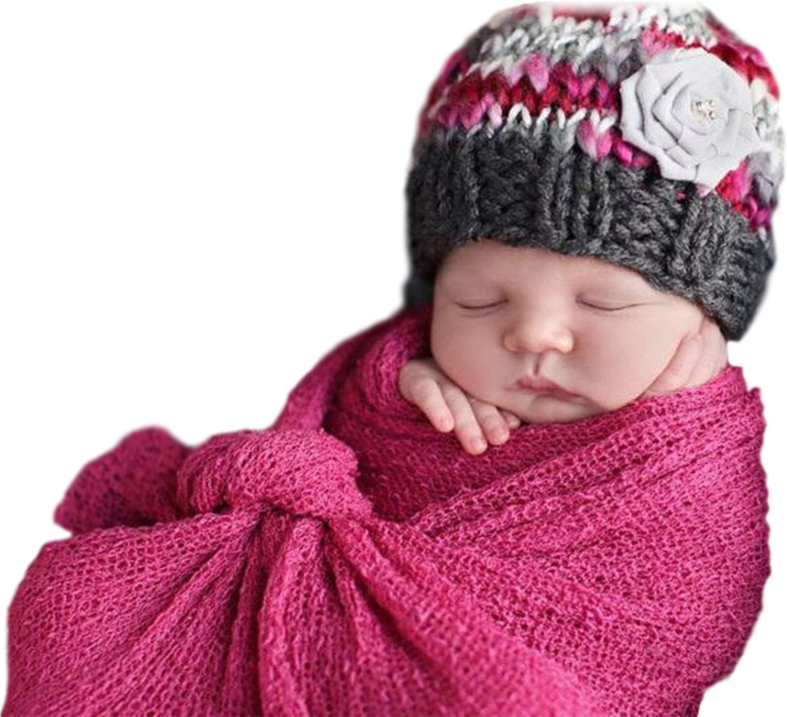 Sunmig Newborn Baby Stretch Wrap Photo Props Wrap-Baby Photography Props (Rose)