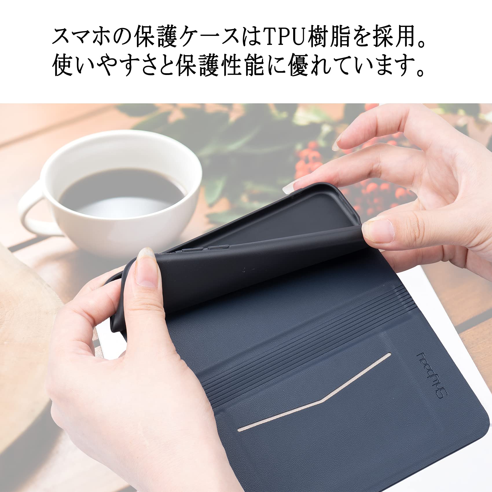 Galaxy M23 5G ケース 手帳型 カード収納 スキミング防止 黒 Galaxy