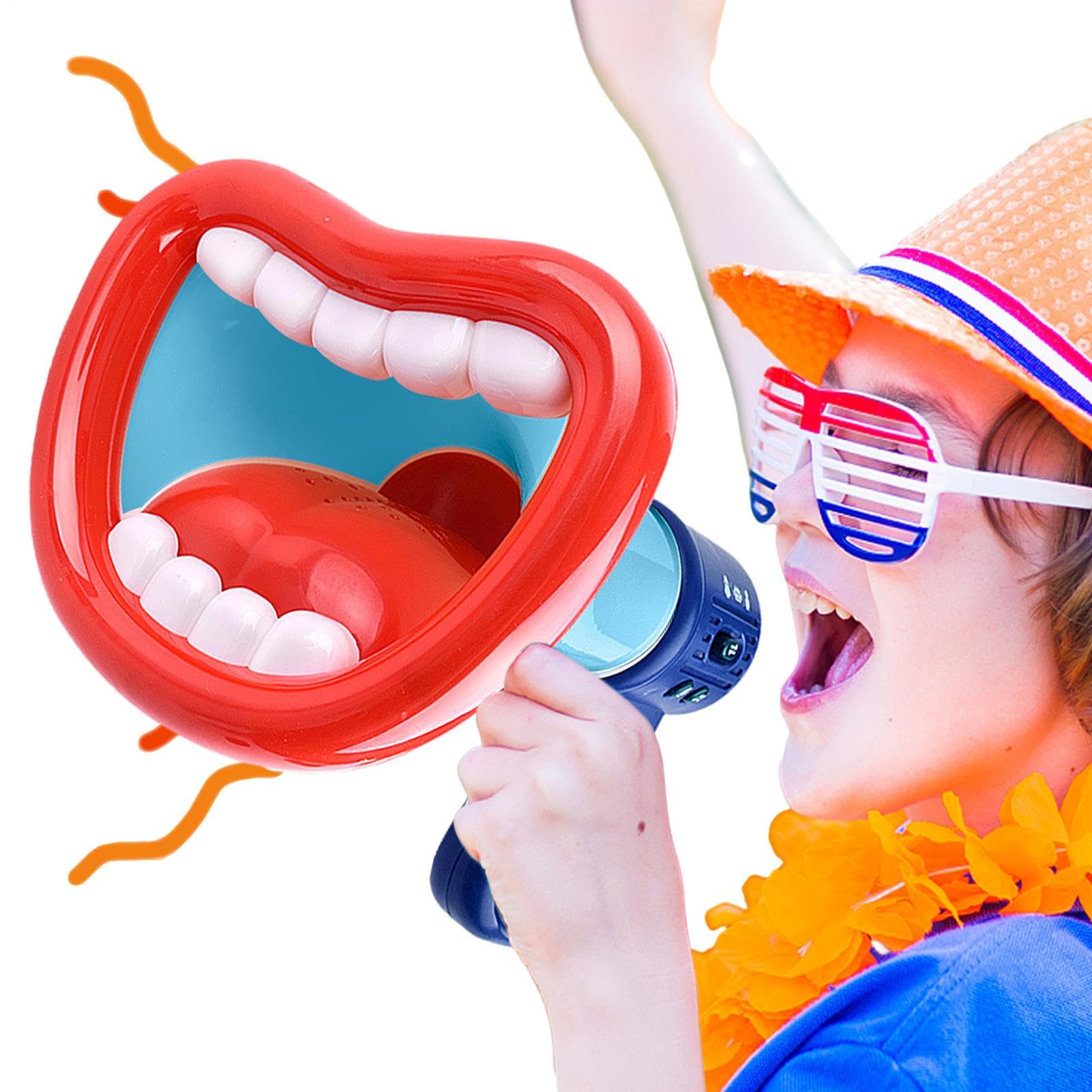 Altavoz de trompeta - Fantástico mini megáfono con función de grabación y reproducción, función de cambio de voz, micrófono de juguete portátil colorido, estructura resistente | Dive — view 8
