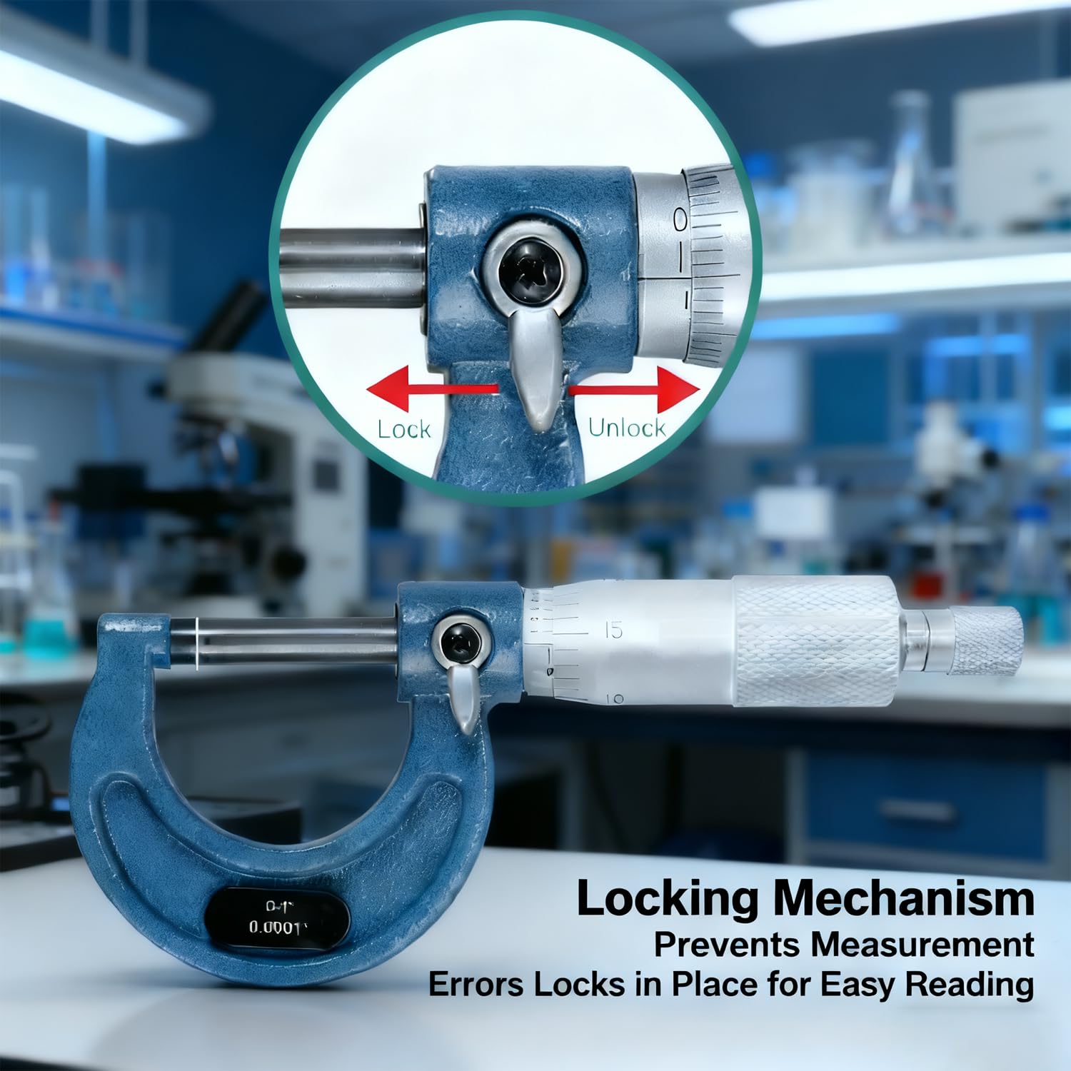 Juego de 3 Micrómetros de Exteriores 0-25mm/25-50mm/50-75mm, Alta Precisión ±0.01mm con Estuche de Almacenaje, Micrometro de Mediciones Precisas