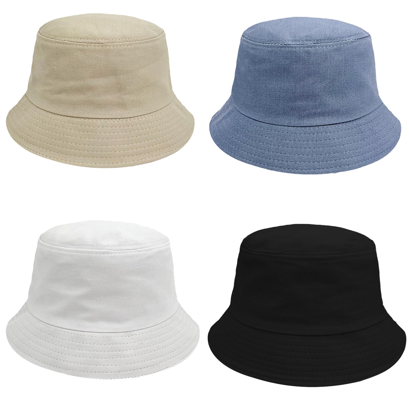 Confezione da 4 cappelli da pescatore XL per uomo e donna, cappello da pescatore oversize da spiaggia